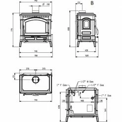 Extraflame Ενεργειακή σόμπα ξύλου καλοριφέρ La Nordica TermoIsotta DSA 15,0kW Cast Iron -ΑΞΕΣΟΥΑΡ Εκπτώσεις energeiakh sompa jyloy kalorifer la nordica termoisotta dsa 150kw cast iron 2