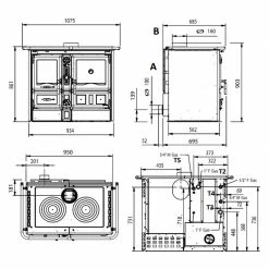 Extraflame Ενεργειακή σόμπα καλοριφέρ με φούρνο La Nordica TermoRosa XXL DSA 4.0 16,8 KW -ΑΞΕΣΟΥΑΡ Εκπτώσεις energeiakh sompa kalorifer me foyrno la nordica termorosa xxl dsa 40 168 kw 2