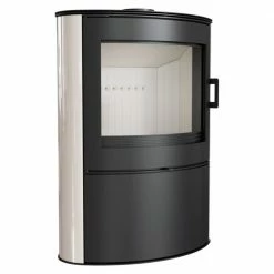 Ενεργειακή σόμπα ξύλου με λευκή κεραμική επένδυση KRATKI KOZA/AB/S/2/KAFEL/KREM 10KW / 70-90m2