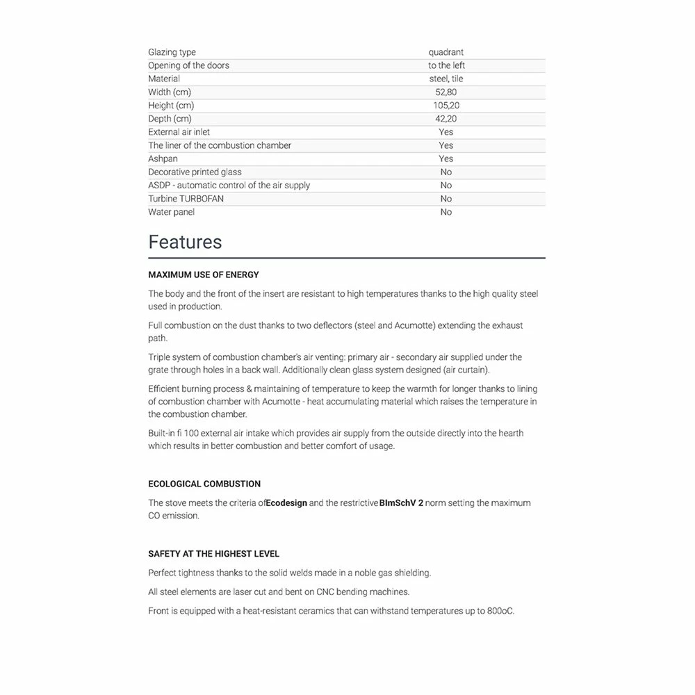 Ενεργειακή σόμπα ξύλου με κόκκινη κεραμική επένδυση KRATKI KOZA/AB/S/KAFEL/CZERWONY 8KW / 50-70m2 5 Ενεργειακή σόμπα ξύλου με κόκκινη κεραμική επένδυση KRATKI KOZA/AB/S/KAFEL/CZERWONY 8KW / 50-70m2 - Image 5