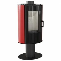 Ενεργειακή σόμπα ξύλου περιστρεφόμενη κεραμική KRATKI KOZA/AB/S/N/O/DR/GLASS/KAFEL/CZERWONY 8KW / 50-70m2