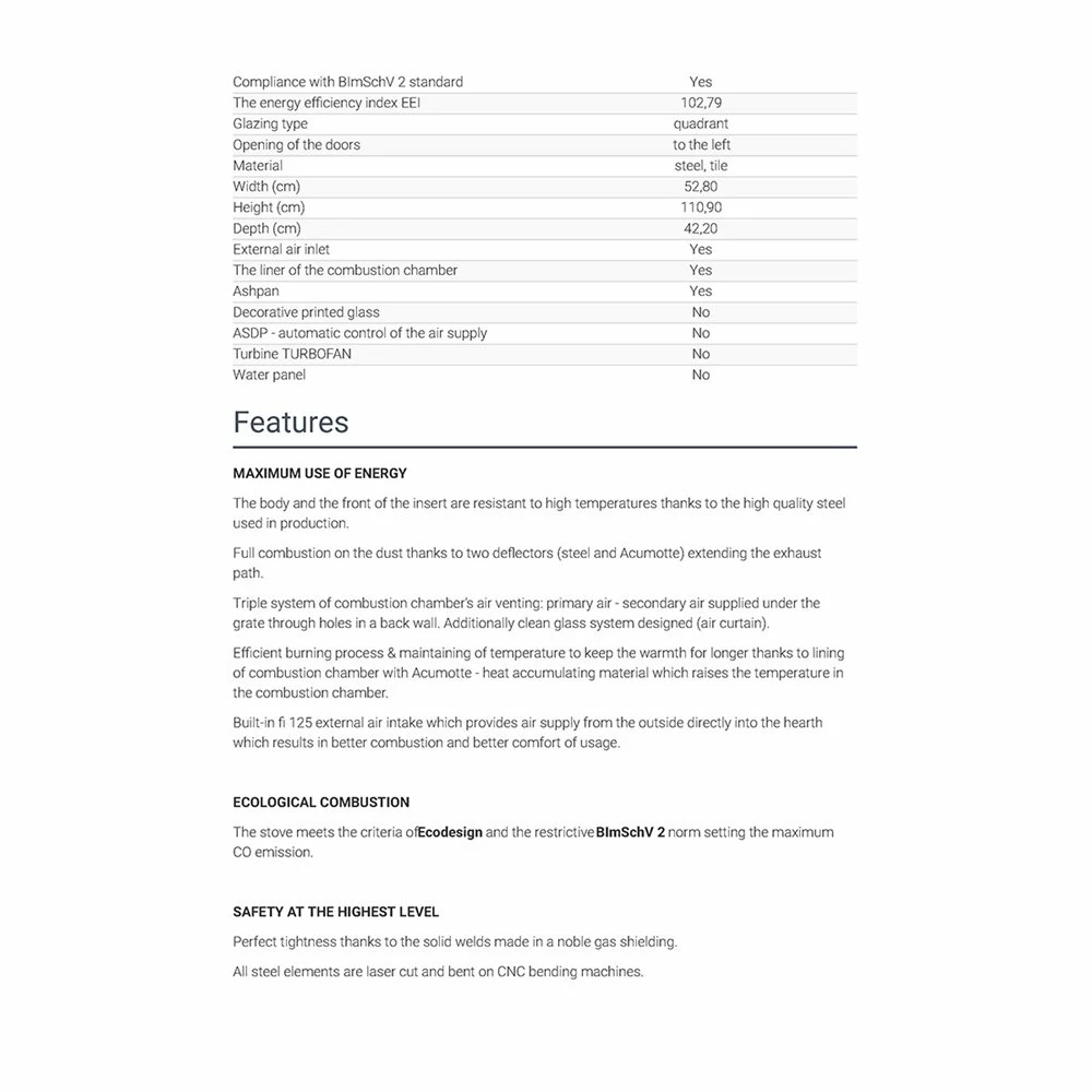 Ενεργειακή σόμπα ξύλου περιστρεφόμενη κεραμική KRATKI KOZA/AB/S/N/O/DR/KAFEL/BIALY 8KW / 50-70m2 4 Ενεργειακή σόμπα ξύλου περιστρεφόμενη κεραμική KRATKI KOZA/AB/S/N/O/DR/KAFEL/BIALY 8KW / 50-70m2 - Image 4