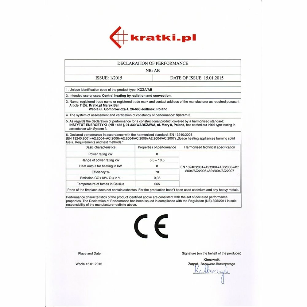 Ενεργειακή σόμπα ξύλου περιστρεφόμενη κεραμική KRATKI KOZA/AB/S/N/O/DR/KAFEL/BIALY 8KW / 50-70m2 6 Ενεργειακή σόμπα ξύλου περιστρεφόμενη κεραμική KRATKI KOZA/AB/S/N/O/DR/KAFEL/BIALY 8KW / 50-70m2 - Image 6