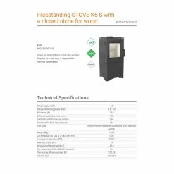 Ενεργειακή σόμπα ξύλου KRATKI KOZA/K5/S/W/D 7KW / 50-70m2 -ΑΞΕΣΟΥΑΡ Εκπτώσεις kratki koza k5 s w d 7kw 50 70m2 1 2