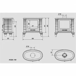 Ενεργειακή σόμπα μαντεμένια KRATKI KOZA/K8 9KW / 80-100m2 -ΑΞΕΣΟΥΑΡ Εκπτώσεις kratki koza k8 9kw 80 100m2 1 2