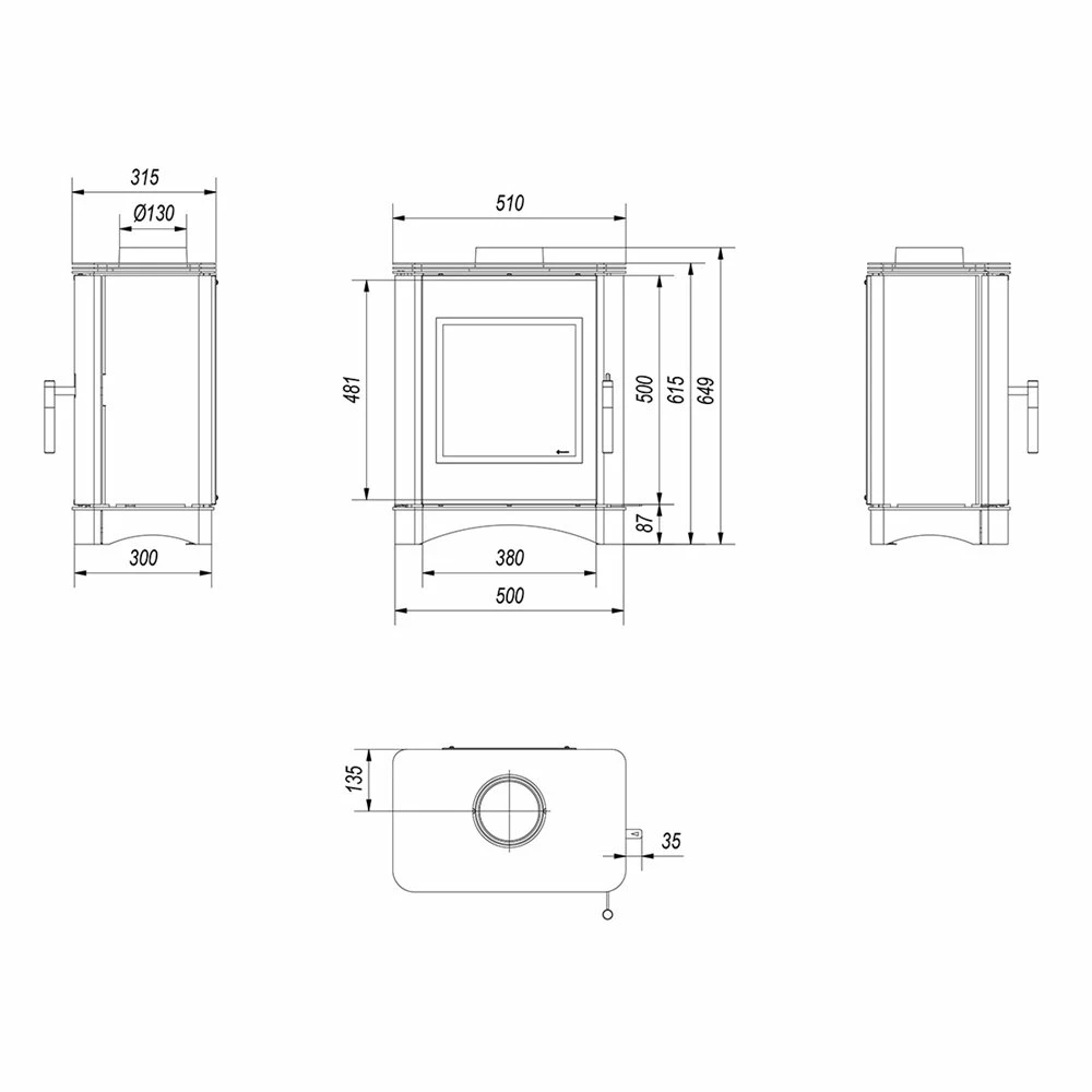 Ενεργειακή σόμπα ξύλου KRATKI KOZA/VEGA/130 7KW / 50-70m2 2 Ενεργειακή σόμπα ξύλου KRATKI KOZA/VEGA/130 7KW / 50-70m2 - Image 2