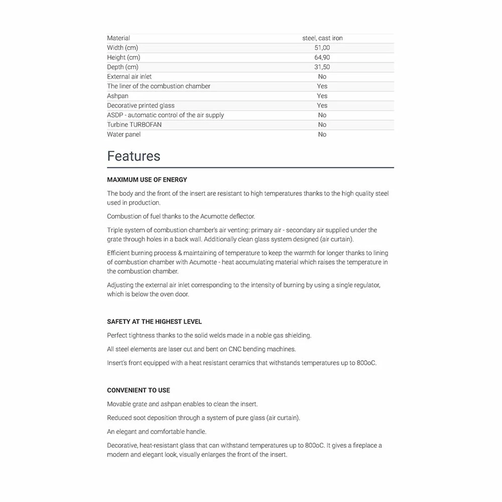 Ενεργειακή σόμπα ξύλου KRATKI KOZA/VEGA/130 7KW / 50-70m2 4 Ενεργειακή σόμπα ξύλου KRATKI KOZA/VEGA/130 7KW / 50-70m2 - Image 4