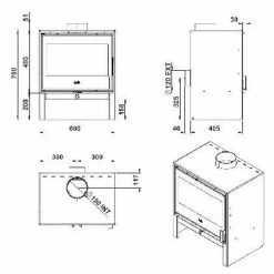 Ενεργειακή σόμπα ξύλου DEVILLE LEMAN 8 Kw -ΑΞΕΣΟΥΑΡ Εκπτώσεις ενεργειακή σόμπα ξύλου deville leman 8 kw 2