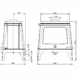 Ενεργειακή σόμπα ξύλου DEVILLE TORON 50 8 Kw -ΑΞΕΣΟΥΑΡ Εκπτώσεις ενεργειακή σόμπα ξύλου deville toron 50 8 kw 2