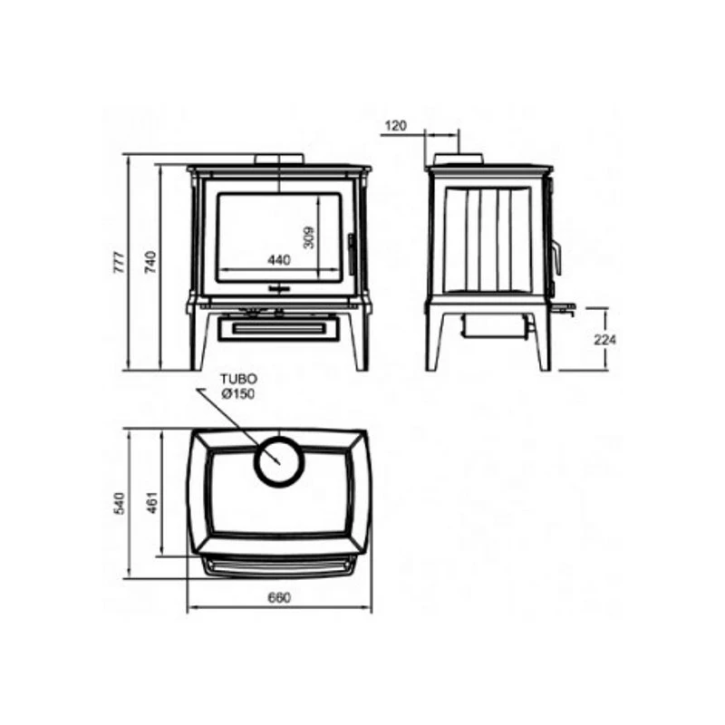 Ενεργειακή σόμπα ξύλου HERGOM Ε - 30 M 9,5 Kw 3 Ενεργειακή σόμπα ξύλου HERGOM Ε - 30 M 9,5 Kw - Image 3