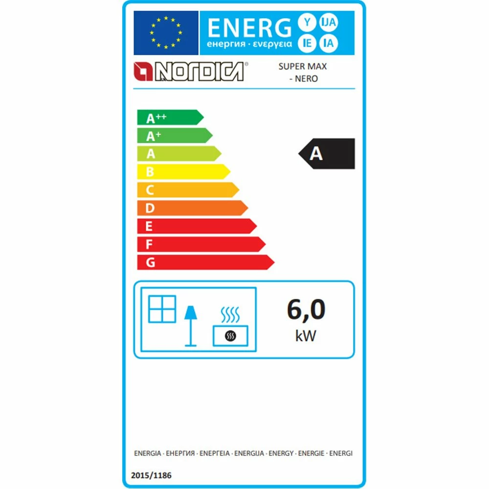 Extraflame Ενεργειακή σόμπα ξύλου La Nordica Super Max 6,0kW BLACK 5 Extraflame Ενεργειακή σόμπα ξύλου La Nordica Super Max 6,0kW BLACK - Image 5
