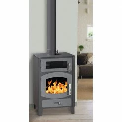 Ενεργειακή σόμπα ξύλου απο ατσάλι με φούρνο SYRIOS NESTANI AS-SY-07F 11,5 KW