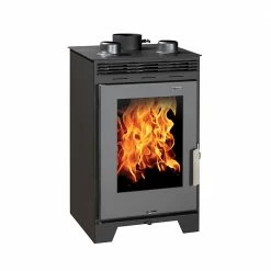 Ενεργειακή σόμπα ξύλου από ατσάλι με αερόθερμο SYRIOS LOUSIOS AS-SY-04A 14,5 KW