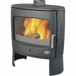Ενεργειακή σόμπα ξύλου με βάση ξυλοθήκη GODIN ECLIPCE 8 Kw