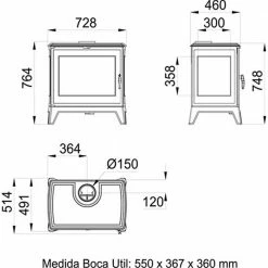 Ενεργειακή Σόμπα Ξύλου BRONPI BURY-14 14,6 KW -ΑΞΕΣΟΥΑΡ Εκπτώσεις ενεργειακή σόμπα ξύλου με φούρνο bronpi bury 14 146 kw 3