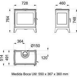 Ενεργειακή Σόμπα Ξύλου Με Φούρνο BRONPI DERBY-14 14,3 KW -ΑΞΕΣΟΥΑΡ Εκπτώσεις ενεργειακή σόμπα ξύλου με φούρνο bronpi derby 14 143 kw 2