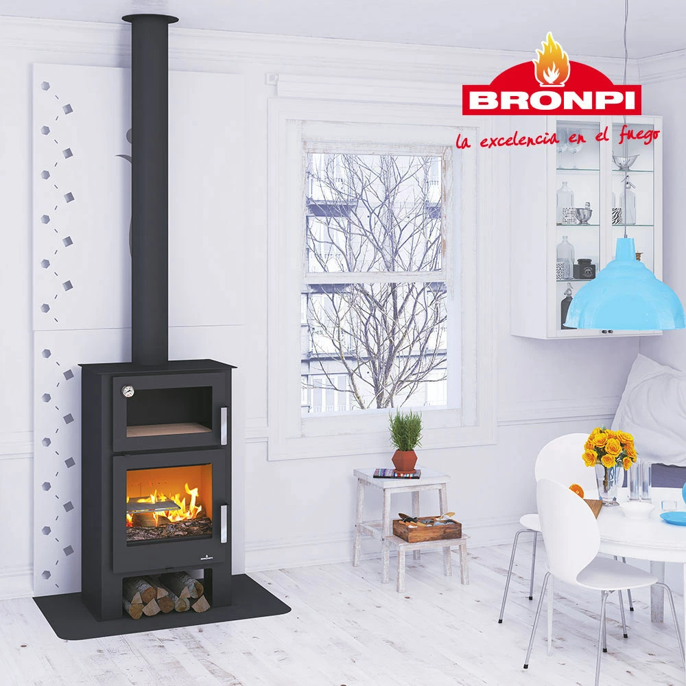 Ενεργειακή Σόμπα Ξύλου Με Φούρνο BRONPI GIJON-H 11 KW 2 Ενεργειακή Σόμπα Ξύλου Με Φούρνο BRONPI GIJON-H 11 KW - Image 2