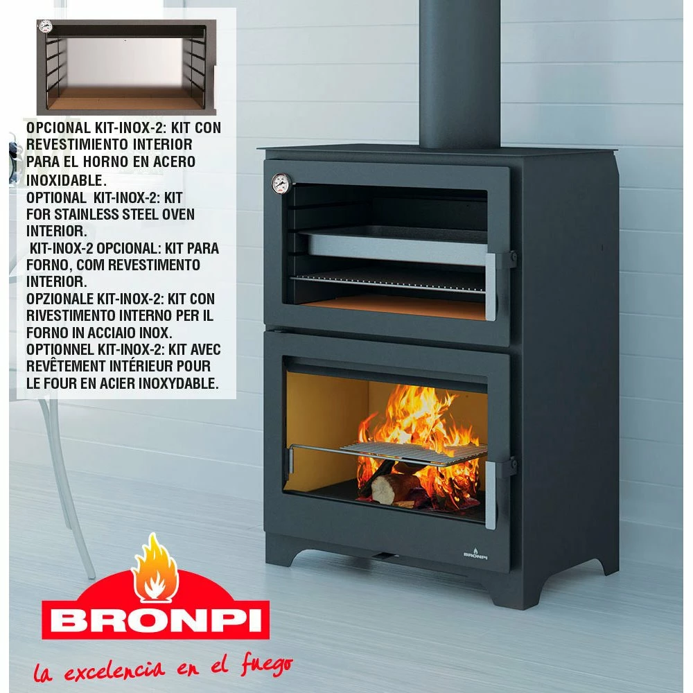 Ενεργειακή Σόμπα Ξύλου Με Φούρνο BRONPI MURANO 14 KW 1 Ενεργειακή Σόμπα Ξύλου Με Φούρνο BRONPI MURANO 14 KW