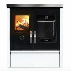 Ενεργειακή σόμπα ξύλου με φούρνο DEVILLE MELISSE 75 8 Kw Λευκή