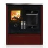 Ενεργειακή σόμπα ξύλου με φούρνο DEVILLE MELISSE 75 8 Kw Μπορντώ