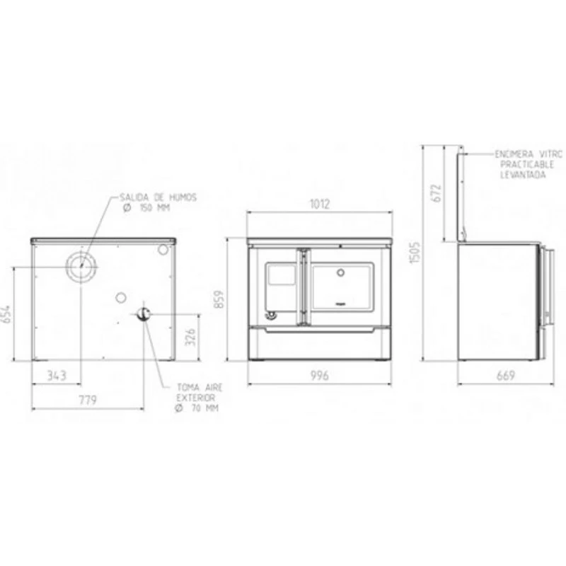 Ενεργειακή σόμπα ξύλου με φούρνο HERGOM CARES 11 Kw 3 Ενεργειακή σόμπα ξύλου με φούρνο HERGOM CARES 11 Kw - Image 3