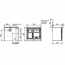 Ενεργειακή σόμπα ξύλου με φούρνο HERGOM PAS 90 SE 8 Kw -ΑΞΕΣΟΥΑΡ Εκπτώσεις ενεργειακή σόμπα ξύλου με φούρνο hergom pas 90 se 8 kw 5