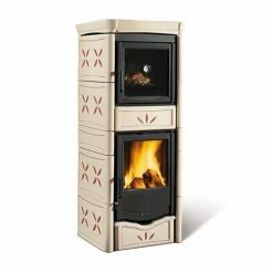 Extraflame Ενεργειακή σόμπα ξύλου με φούρνο La Nordica Nicoletta Forno Evo 9,1kW SILK VOGUE AMETHYST