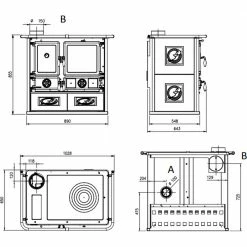 Extraflame Ενεργειακή σόμπα ξύλου με φούρνο La Nordica Rosa Sinistra Reverse 8,2kW PERGAMENA -ΑΞΕΣΟΥΑΡ Εκπτώσεις ενεργειακή σόμπα ξύλου με φούρνο la nordica rosa sinistra reverse 82kw pergamena 2