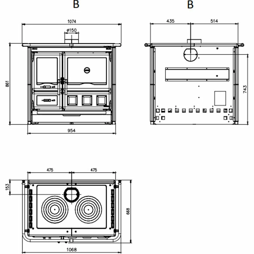 Extraflame Ενεργειακή σόμπα ξύλου με φούρνο La Nordica Rosa XXL 8,5kW BLACK 5 Extraflame Ενεργειακή σόμπα ξύλου με φούρνο La Nordica Rosa XXL 8,5kW BLACK - Image 5
