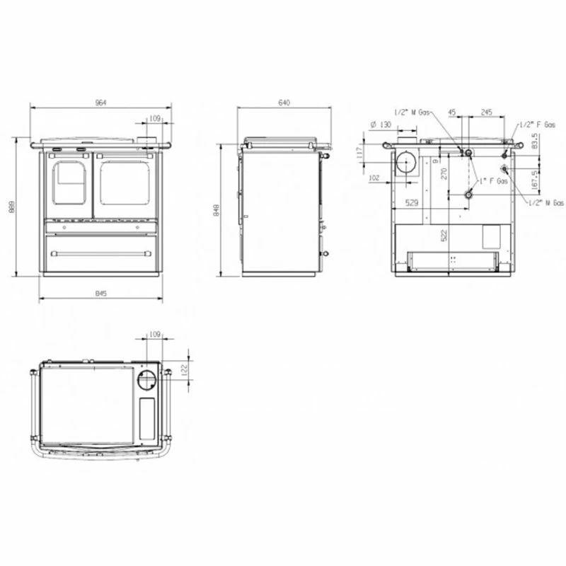 Extraflame Ενεργειακή σόμπα ξύλου καλοριφέρ με φούρνο LA NORDICA TERMOSOVRANA DSA 13,5 KW WHITE 2 Extraflame Ενεργειακή σόμπα ξύλου καλοριφέρ με φούρνο LA NORDICA TERMOSOVRANA DSA 13,5 KW WHITE - Image 2