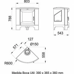 Ενεργειακή Σόμπα Ξύλου Γωνιακή BRONPI BREMEN 11,5 KW -ΑΞΕΣΟΥΑΡ Εκπτώσεις ενεργειακή σόμπα ξύλου με φούρνο γωνιακή bronpi bremen 115 kw 3