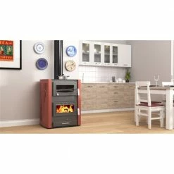 Σόμπα ξύλου καλοριφέρ με φούρνο THERMIKI ATS 90-30 BOILER NEW 27+8 KW -ΑΞΕΣΟΥΑΡ Εκπτώσεις θερμαστρα ξυλου απο ατσαλι με μποϊλερ και φουρνο ats 90 30 new 278 kw 2