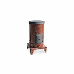 Σόμπα ξύλου εμαγιέ στρογγυλή NTONTOS No 700 8 KW