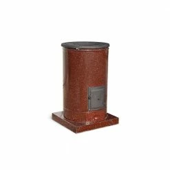 Σόμπα ξύλου εμαγιέ στρογγυλή NTONTOS No 800 14 KW