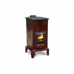Σόμπα ξύλου εμαγιέ τετράγωνη NTONTOS No 110 10 KW